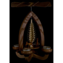 1-Tier Pyramid - Deer - Natural - 28 cm / 11 inch