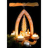 1-Tier Pyramid - Deer - Natural - 28 cm / 11 inch