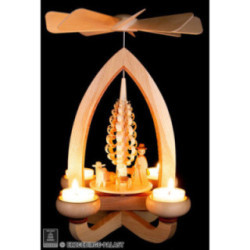1-stöckige Pyramide Schafe - natur - 28 cm