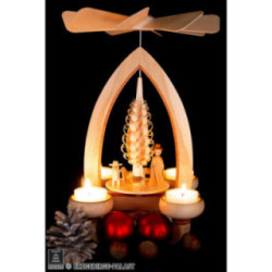 1-stöckige Pyramide Schafe - natur - 28 cm