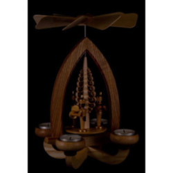 1-stöckige Pyramide Bergleute - natur - 28 cm