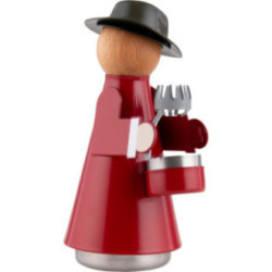 The Incense Cone Man with Hat and Cap Red - 15 cm / 5.9 inch