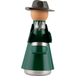 The Incense Cone Man with Hat and Cap Green - 15 cm / 5.9 inch