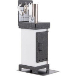 Smoking Stove - The Classic White/Silver - 19 cm / 7.5 inch