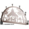 Candle Arch for Inside - Stainless Steel - Nativity - 60x35 cm / 23.6x13.8 inch
