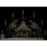 Candle Arch for Inside - Stainless Steel - Nativity - 60x35 cm / 23.6x13.8 inch