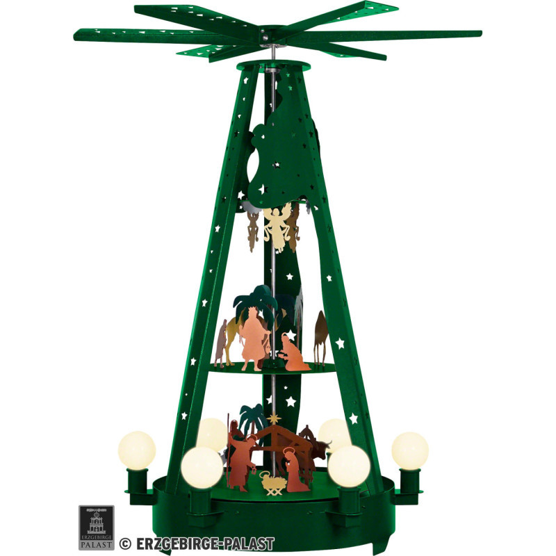 3-Tier Pyramid for Outside - Nativity - Gray - 160 cm / 63 inch