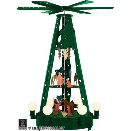 3-Tier Pyramid for Outside - Nativity - Gray - 160 cm / 63 inch