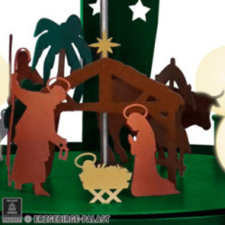 3-Tier Pyramid for Outside - Nativity - Gray - 160 cm / 63 inch