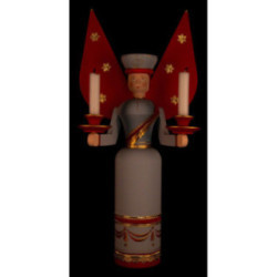 Lichterengel hellblau mit roten Flügeln - 40 cm