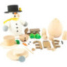 Bastelset Räuchermännchen Schneemann mit Schlitten - 14 cm