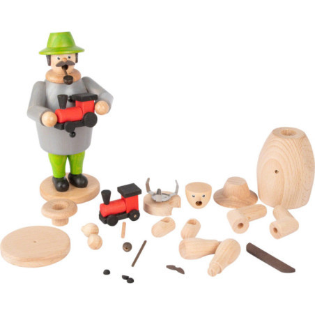 Handicraft Set - Smoker - Man with Railroad - 14,5 cm / 5.7 inch