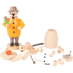 Bastelset Räuchermännchen Mann mit Schaukelpferd - 14,5 cm