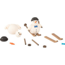 Bastelset Schneemann auf Ski mit Melone - 6 cm