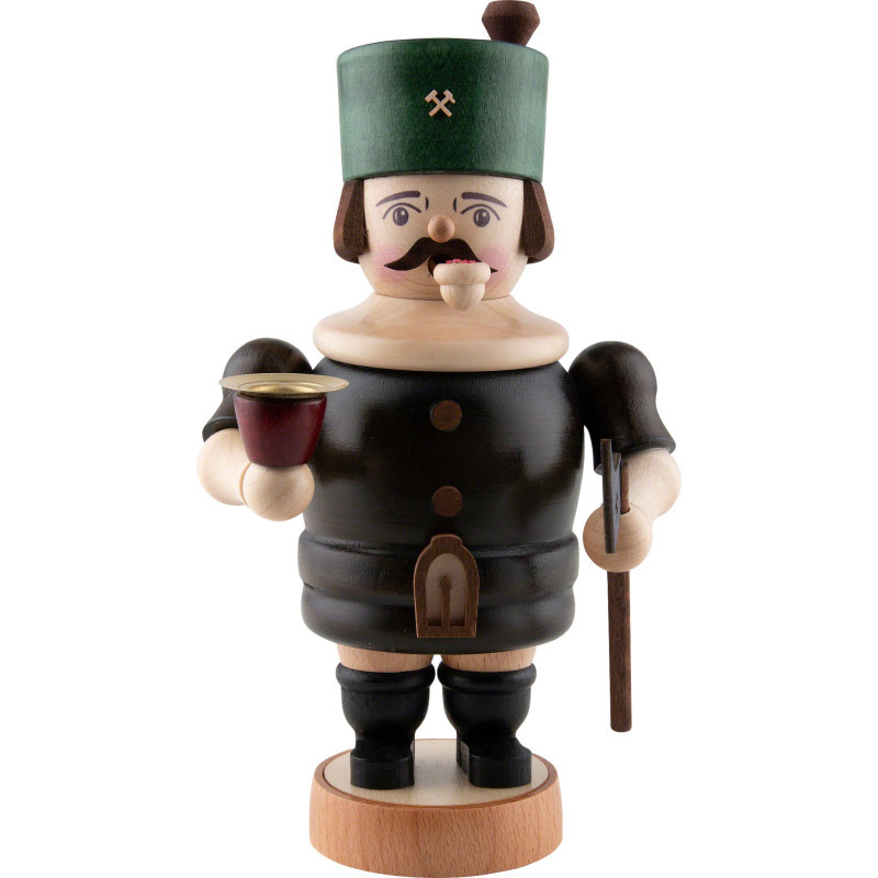 Smoker - Miner with Candle - 19 cm / 7.5 inch