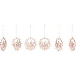 Christbaumschmuck Stern Kurrende - 6-tlg. - 7 cm