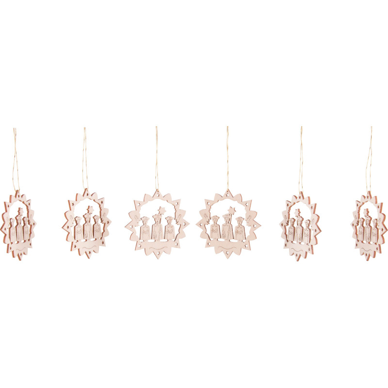 Christbaumschmuck Stern Kurrende - 6-tlg. - 7 cm