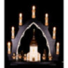 Candle Arch - Village Church with Carolers - 43x42 cm / 16.9x16.5 inch