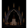 Candle Arch - Village Church with Carolers - 43x42 cm / 16.9x16.5 inch