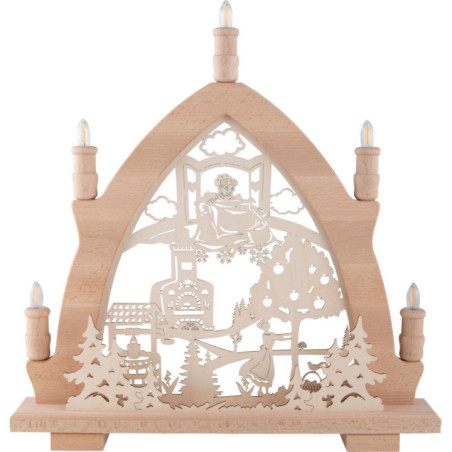 Schwibbogen Frau Holle - 42x43 cm