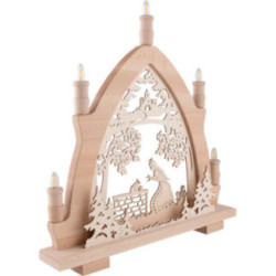 Schwibbogen Froschkönig - 42x43 cm