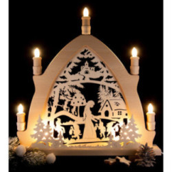 Candle Arch - Snow White - 42x43 cm / 16.5x16.9 inch