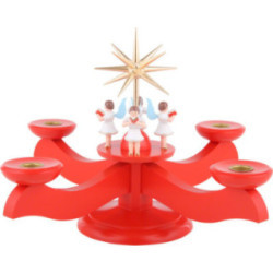 Adventsleuchter rot - 29x29x26 cm