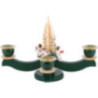 Candle Holder - Advent Four Sitting Angels with Wood Chip Tree - 22x19 cm / 8.7x7.5 inch