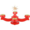 Candle Holder - Christmas Star Red - 19 cm / 7.5 inch