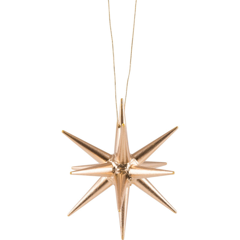 Christbaumschmuck Weihnachtsstern gold - 7 cm