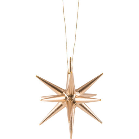 Tree Ornament - Christmas Star Gold - 7 cm / 2.8 inch