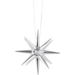 Christbaumschmuck Weihnachtsstern silber - 7 cm