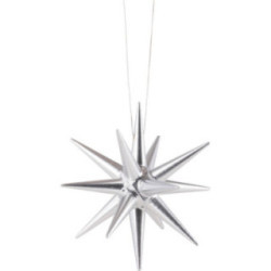 Christbaumschmuck Weihnachtsstern silber - 7 cm