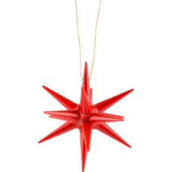 Christbaumschmuck Weihnachtsstern rot  - 7 cm