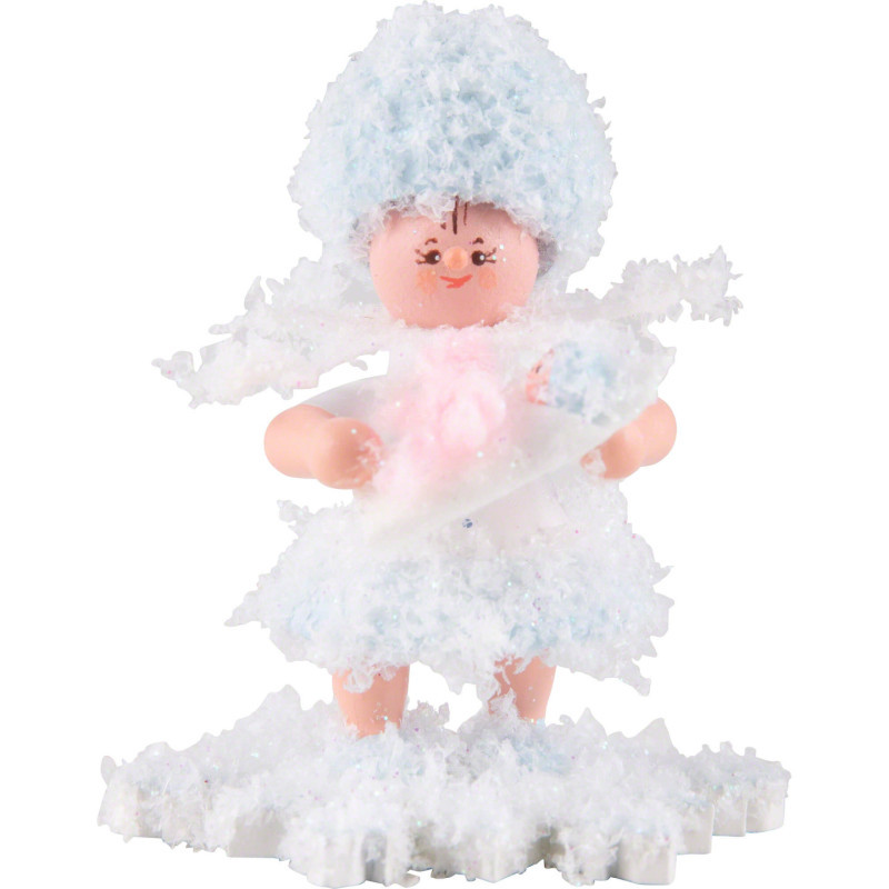 Schneeflöckchen mit Baby Mädchen - 5 cm