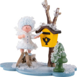 Schneeflöckchen mit Briefkasten - 10 cm