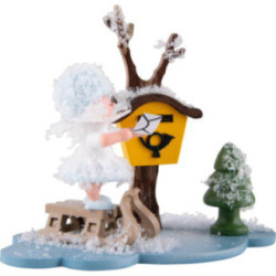 Schneeflöckchen mit Briefkasten - 10 cm