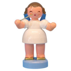 Engel Dirigent - Blaue Flügel - stehend - 6 cm