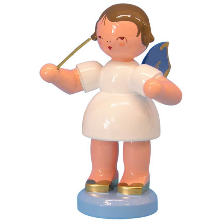 Angel Conductor - Blue Wings - Standing - 9,5 cm / 3,7 inch
