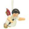 Tree Ornament - Angel with Microphone - Red Wings - Floating - 5,5 cm / 2,1 inch