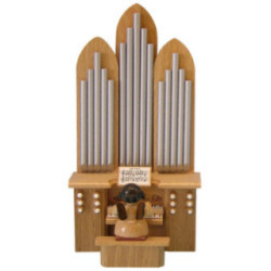 Angel with Organ - Natural Colors - 18,5 cm / 7.3 inch