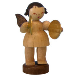 Angel with Cymbal - Natural Colors - Standing - 6 cm / 2,3 inch
