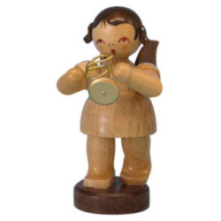 Angel with Flugelhorn - Natural Colors - Standing - 6 cm / 2,3 inch