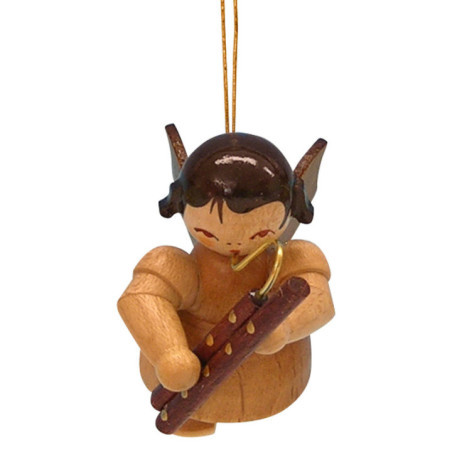 Tree Ornament - Angel with Bassoon - Natural Colors - Floating - 5,5 cm / 2,1 inch