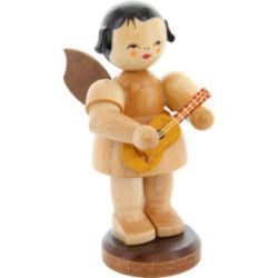 Engel stehend mit Ukulele - natur - 9,5 cm