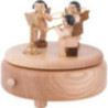 Spieldose mit Engeln, natur - 12,5 cm