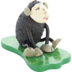 Schaf "Depri", weinend schwarz - 5 cm