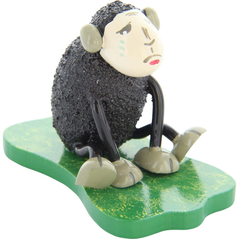 Schaf "Depri", weinend schwarz - 5 cm