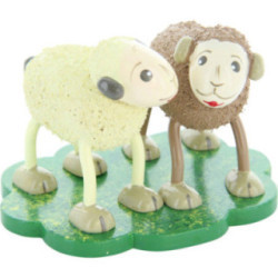 Sheep "Quatschi" and "Tratschi", Gossiping - 5 cm / 2 inch