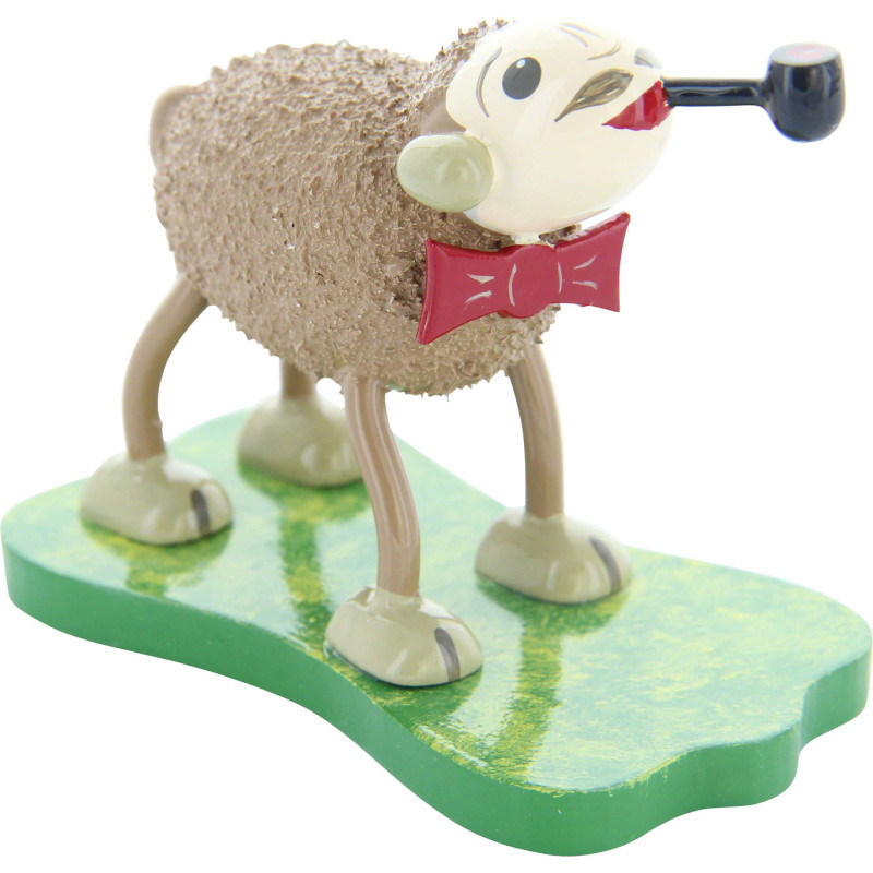 Schaf "Smoky", mit Fliege und Pfeife - 5 cm